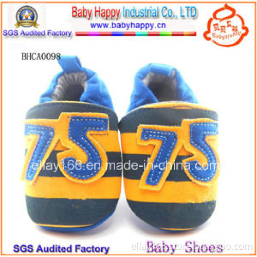 Populaer Cototn Fabric Soft Baby Shoes with Number75